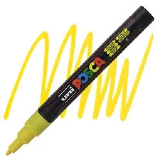 Posca Verfmarker (Conisch) Fijn: Geel