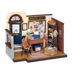 Robotime Diy Huisje Moses Detective Agency Met Led Verlichting Dg157 20128158Cm