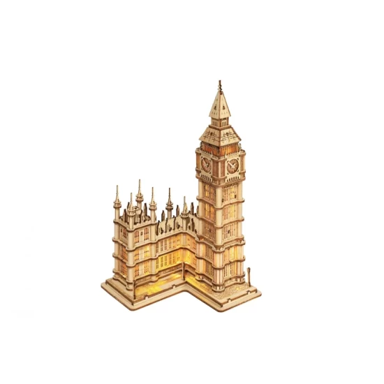 Robotime 3D Houten Puzzel Big Ben Incl. Verlichting Tg507 107101191Cm