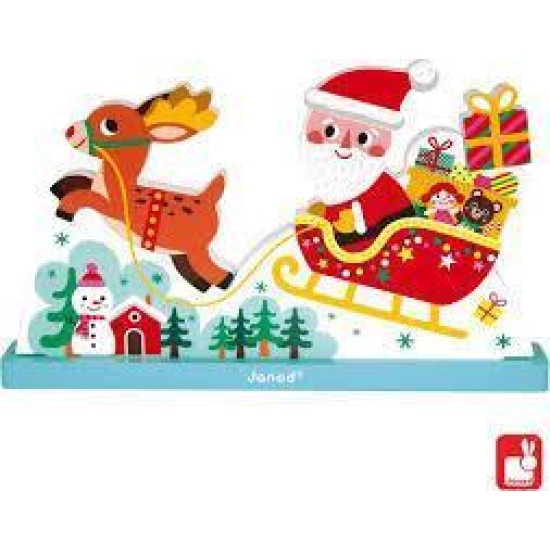 Janod X-Mas - Verticale Puzzel - De Arreslee