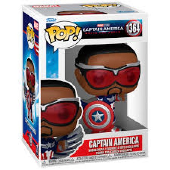 Captain America Brave New World Pop! Movies Vinyl Figure Captain America 9 Cm