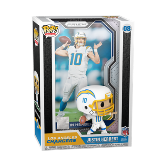 Nfl Trading Card Pop! Football Vinyl Figure Justin Herbert 9 Cm