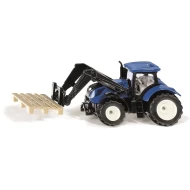 Siku New Holland Tractor Met Palletvork En Pallet Metaal/Kunststof Blauw Speelgoedtractor Voor Kinderen Beweegbare Voorlader Siku New Holland Tractor Met Palletvork En Pallet Metaal/Kunststof Blauw Speelgoedtractor Voor Kinderen Beweegbare Voorlader