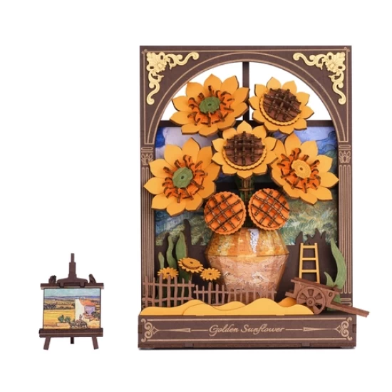 Robotime 3D Houten Puzzel Golden Sunflower Th002 165X8X215 Cm