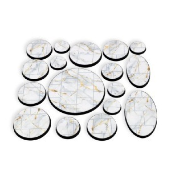 White Marble Instabases Round 40Mm (5 Pc.)