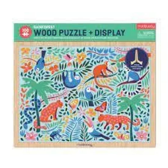 100 Piece Wood Puzzle + Displ/Rainforest