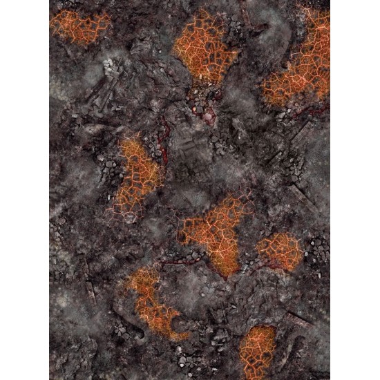 Red Blight Battlefield 44 Inchx60 Inch 112X152 Cm-Single-Sided Rubber Mat
