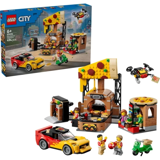 Lego City 60496 Pizza Bezorgervaring Met Voertuigen Lego City 60496 Pizza Bezorgervaring Met Voertuigen