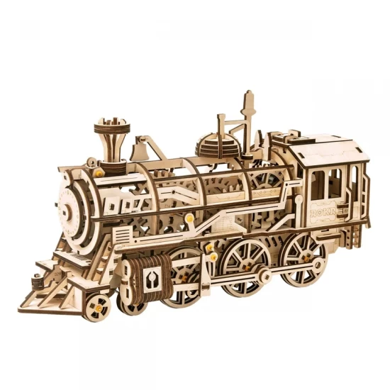 Robotime 3D Houten Puzzel Locomotive Lk701 37X12X185Cm.