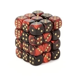 Gemini Black-Red/Gold D6 12Mm Dobbelsteen Set (36 Stuks) Gemini Black-Red/Gold D6 12Mm Dobbelsteen Set (36 Stuks)