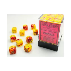 Gemini Red-Yellow/Silver D6 12Mm Dobbelsteen Set (36 Stuks)