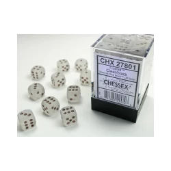 Frosted Clear/Black D6 12Mm Dobbelsteen Set (36 Stuks) Frosted Clear/Black D6 12Mm Dobbelsteen Set (36 Stuks)