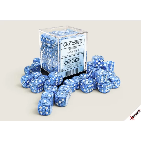 Speckled Ocean Stone D6 12Mm Dobbelsteen Set (36 Stuks)