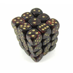 Scarab Blue Blood/Gold D6 12Mm Dobbelsteen Set (36 Stuks)