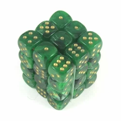 Vortex Green/Gold D6 12Mm Dobbelsteen Set (36 Stuks)