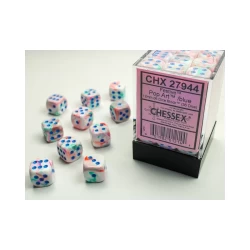 Festive Pop Art/Blue D6 12Mm Dobbelsteen Set (36 Stuks) Festive Pop Art/Blue D6 12Mm Dobbelsteen Set (36 Stuks)