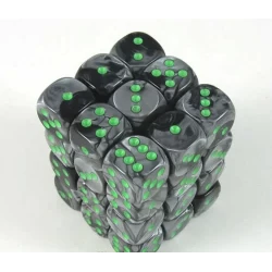 Gemini Black-Grey/Green D6 12Mm Dobbelsteen Set (36 Stuks) Gemini Black-Grey/Green D6 12Mm Dobbelsteen Set (36 Stuks)