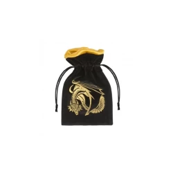 Dragon – Black & Golden Velour Dice Bag Dragon – Black & Golden Velour Dice Bag