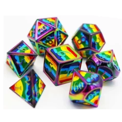 Rainbow Pride Flag – Metal Rpg Dice Set Rainbow Pride Flag – Metal Rpg Dice Set