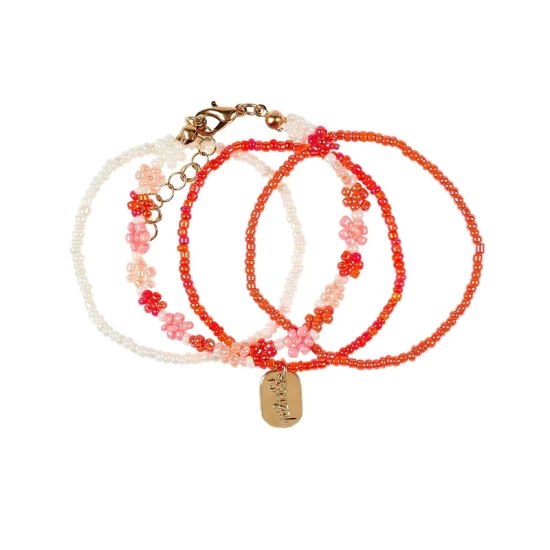 Armband Millie Bloem Roze (1 Stuk)_X0009__X0009__X0009__X0009_