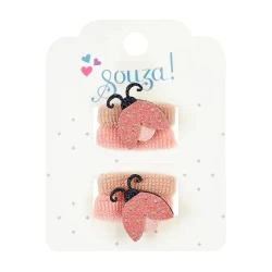 Haarelastiekjes Phebe Lieveheersbeestje (4 Stuks/Kaartje 1 Kaartje) Haarelastiekjes Phebe Lieveheersbeestje (4 Stuks/Kaartje 1 Kaartje)