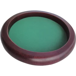 Dobbelpiste Bruin Hout Rond 35Cm.gr.vilt Dobbelpiste Bruin Hout Rond 35Cm.gr.vilt