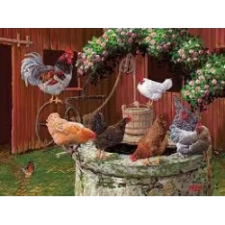 Cobble Hill Easy Handling Puzzle 275 Pieces - The Chickens Are Well
