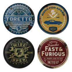 Fast & Furious Coaster 4-Pack Vintage Style Fast & Furious Coaster 4-Pack Vintage Style