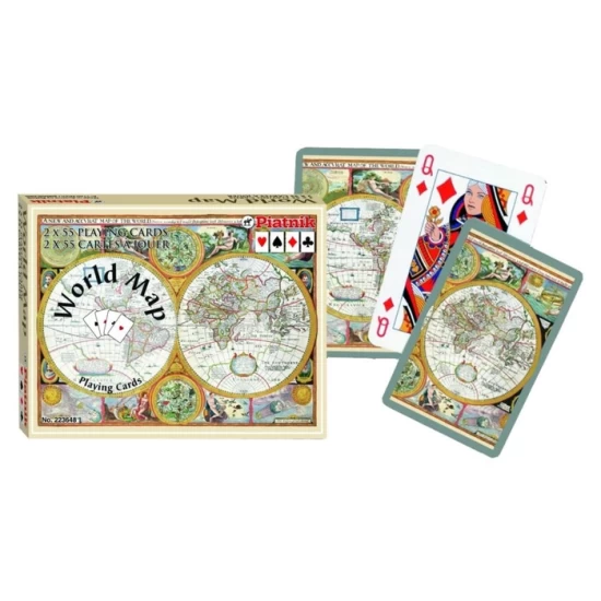 World Map Speelkaarten – Double Deck