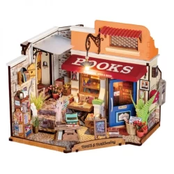 Robotime Diy Huisje Corner Bookstore Met Led Verlichting Dg164 25×167X18Cm Robotime Diy Huisje Corner Bookstore Met Led Verlichting Dg164 25×167X18Cm