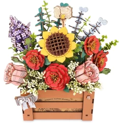 Robotime Diy Houten Bloemenkistje/Wooden Bloom Box Tw02H 28X14X28Cm