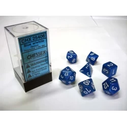 Dice Set Opa Poly Blue/White (7)