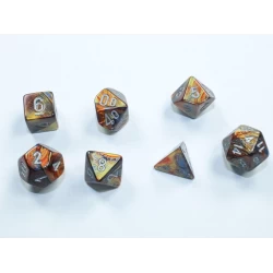 Lustrous Mini-Hedral Gold/Silver Dobbelsteen Set (7 Stuks) Lustrous Mini-Hedral Gold/Silver Dobbelsteen Set (7 Stuks)