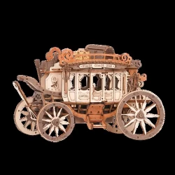 Robotime Muziekdoosje Hout Diy 3D Mechanical Music Box Stagecoach/ Mechanische Muziekdoos Koets Amka1 218112146Cm