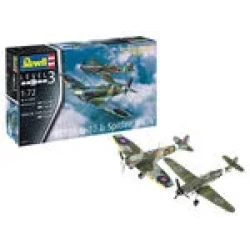 Combat Set Messerschmitt Bf109G-10 & Spitfire Mk.v Revell Modelbouwpakket Combat Set Messerschmitt Bf109G-10 & Spitfire Mk.v Revell Modelbouwpakket