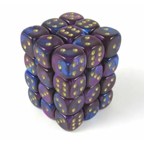 Dice Set Gemi 15Mm Blue-Purple Go D6 (36