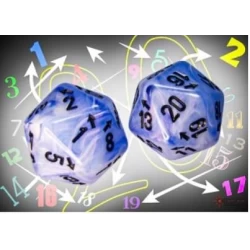Vortex Ice Blue/Black Countup&Down D20