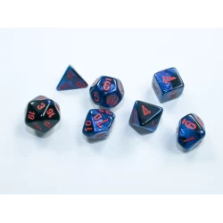 Gemini Mini-Hedral Black-Starlight/Red Dobbelsteen Set (7 Stuks) Gemini Mini-Hedral Black-Starlight/Red Dobbelsteen Set (7 Stuks)