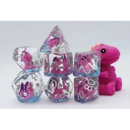 Pink T-Rex Rpg Dice Set Pink T-Rex Rpg Dice Set