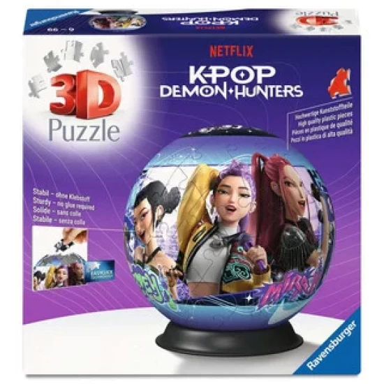 3D Puzzel 72 Stukken - Kpop Demon Hunters - Puzzel Bal: K-Pop-Demonenjagers