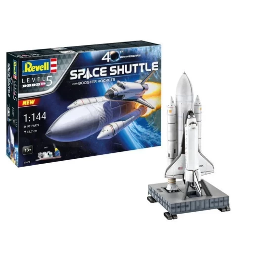 Cadeauset Space Shuttle & Booster Raketten 40Th. Revell Modelbouwpakket Met Basisaccessoires Cadeauset Space Shuttle & Booster Raketten 40Th. Revell Modelbouwpakket Met Basisaccessoires