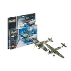Model Set Combat Set Bf109G-10 & Spitfire Mk.v Revell Modelbouwpakket Met Basisaccessoires Model Set Combat Set Bf109G-10 & Spitfire Mk.v Revell Modelbouwpakket Met Basisaccessoires