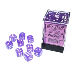 Borealis D6 12Mm Purple/White Luminary Dobbelsteen Set (36 Stuks) Borealis D6 12Mm Purple/White Luminary Dobbelsteen Set (36 Stuks)