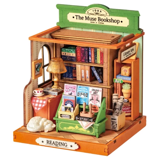 Robotime Diy Huisje The Muse Bookshop Ds040 9896119Cm