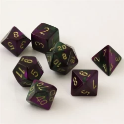 Gemini Green-Purple/Gold Polydice Dobbelsteen Set (7 Stuks) Gemini Green-Purple/Gold Polydice Dobbelsteen Set (7 Stuks)
