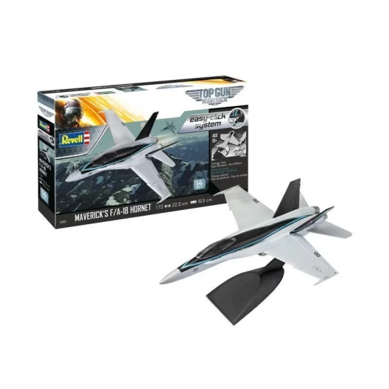 Maverick's F/A-18 Hornet Top Gun Easy-Click-Syst Revell Bouwpakket Om In Elkaar Te Zetten
