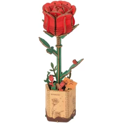 Robotime Diy Houten Bloem Red Rose Rode Roos Tw042 85×65X21Cm Robotime Diy Houten Bloem Red Rose Rode Roos Tw042 85×65X21Cm