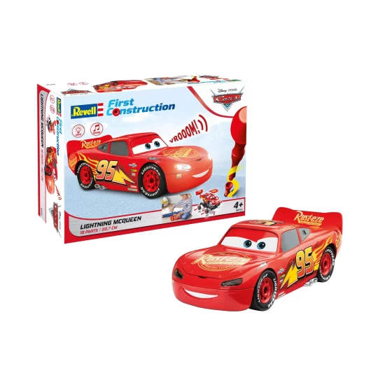 Lightning Mcqueen Disney-Cars (Light & Sound) Revell First Construction  Bouwpakket Voor 4+ Jaar