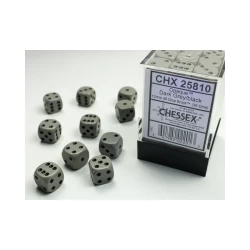 Dice Set Opa Dark Grey/Black 12Mm (36) Dice Set Opa Dark Grey/Black 12Mm (36)
