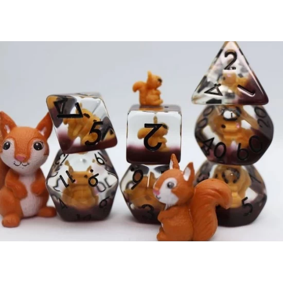 Squirrel Rpg Dice Set Squirrel Rpg Dice Set